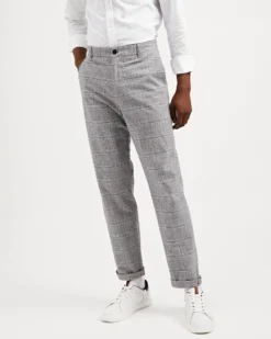 Oved Heritage Check Skinny-Fit Trouser - Grey