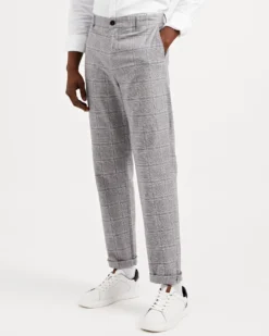 Oved Heritage Check Skinny-Fit Trouser - Grey