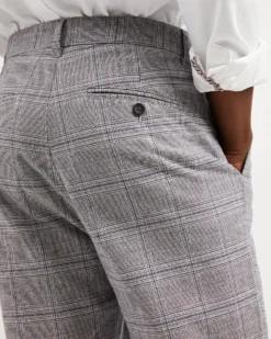 Oved Heritage Check Skinny-Fit Trouser - Grey