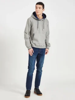 Oved Loungewear Fleece Cotton Script Logo Hoodie - Grey Heather 9 Oved Loungewear Fleece Cotton Script Logo Hoodie - Grey Heather