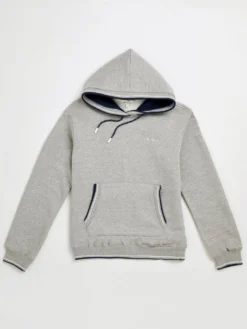 Oved Loungewear Fleece Cotton Script Logo Hoodie - Grey Heather 11 Oved Loungewear Fleece Cotton Script Logo Hoodie - Grey Heather