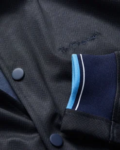 Oved Herringbone Track Jacket - Navy Blazer Loungewear