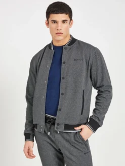 Oved Herringbone Track Jacket - Grey