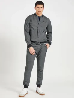 Oved Herringbone Track Jacket - Grey