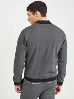 Oved Herringbone Track Jacket - Grey