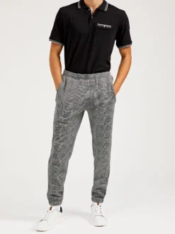 Oved Glen Plaid Track Pant - Grey Heather Joggers & Track Pants