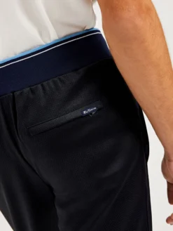 Oved Herringbone Track Pant - Navy Blazer Joggers & Track Pants