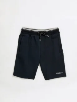 Oved Shorts Mod Stripe Fleece Track Short - Black