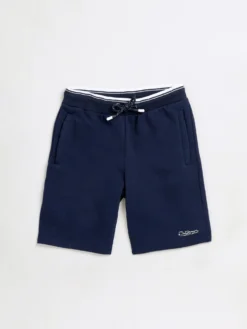 Oved Mod Stripe Fleece Track Short - Navy Blazer Shorts