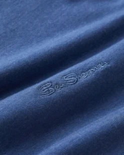 Oved Long Sleeve Henley T-shirt - Blue Heather Long-Sleeve Shirts