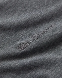 Oved Long Sleeve Henley T-shirt - Charcoal Heather Long-Sleeve Shirts