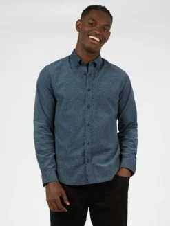Oved Long-Sleeve Shirts Long Sleeve Corduroy Shirt - Storm Blue