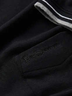 Oved Supima Cotton Ringer Pocket T-Shirt - Black