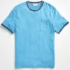 Oved T-Shirts Supima Cotton Ringer Pocket T-Shirt - Niagara