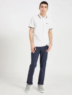 Oved Chinos & Trousers Glen 5-Pocket Stretch Plaid Pant - Navy