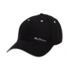 Astor Contrast-Tipped Embroidered Baseball Hat - Black