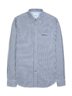Baird Long-Sleeve Signature Gingham Shirt - Dark Blue