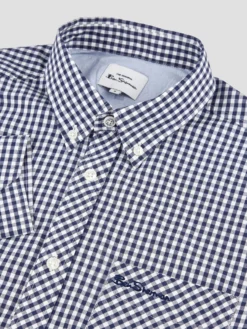Baird Long-Sleeve Signature Gingham Shirt - Dark Blue