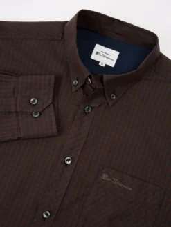 Baird Long-Sleeve Signature Gingham Shirt - Cocoa Long-Sleeve Shirts