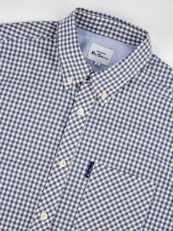 Baird Long-Sleeve Signature Gingham Shirt - Persian Blue Long-Sleeve Shirts