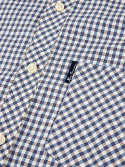 Baird Long-Sleeve Signature Gingham Shirt - Persian Blue Long-Sleeve Shirts