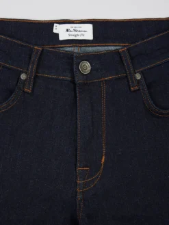 Baird Straight Rinse Wash Jeans - Denim