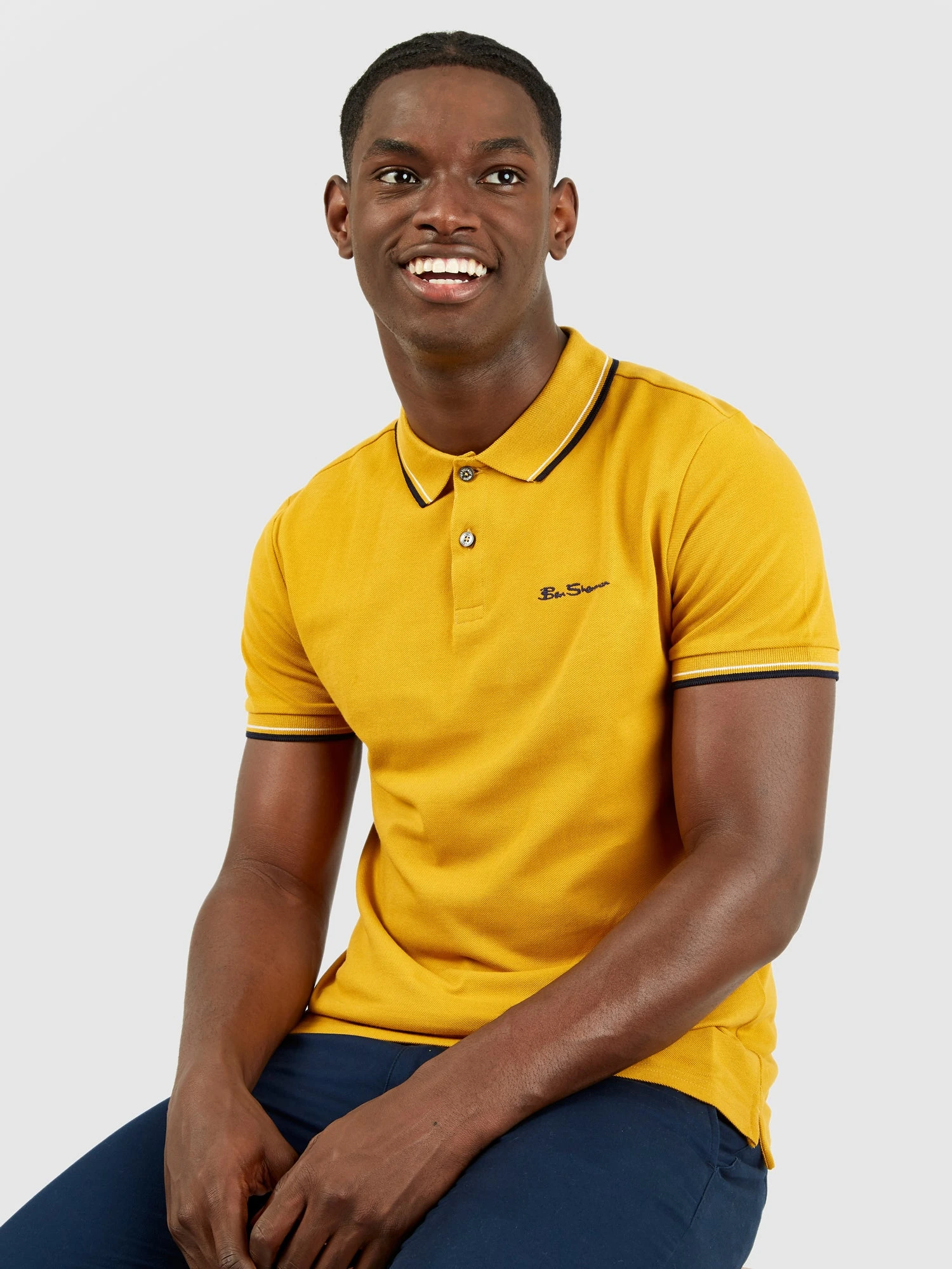 Baird Organic Cotton Signature Polo - Mustard 5 Baird Organic Cotton Signature Polo - Mustard