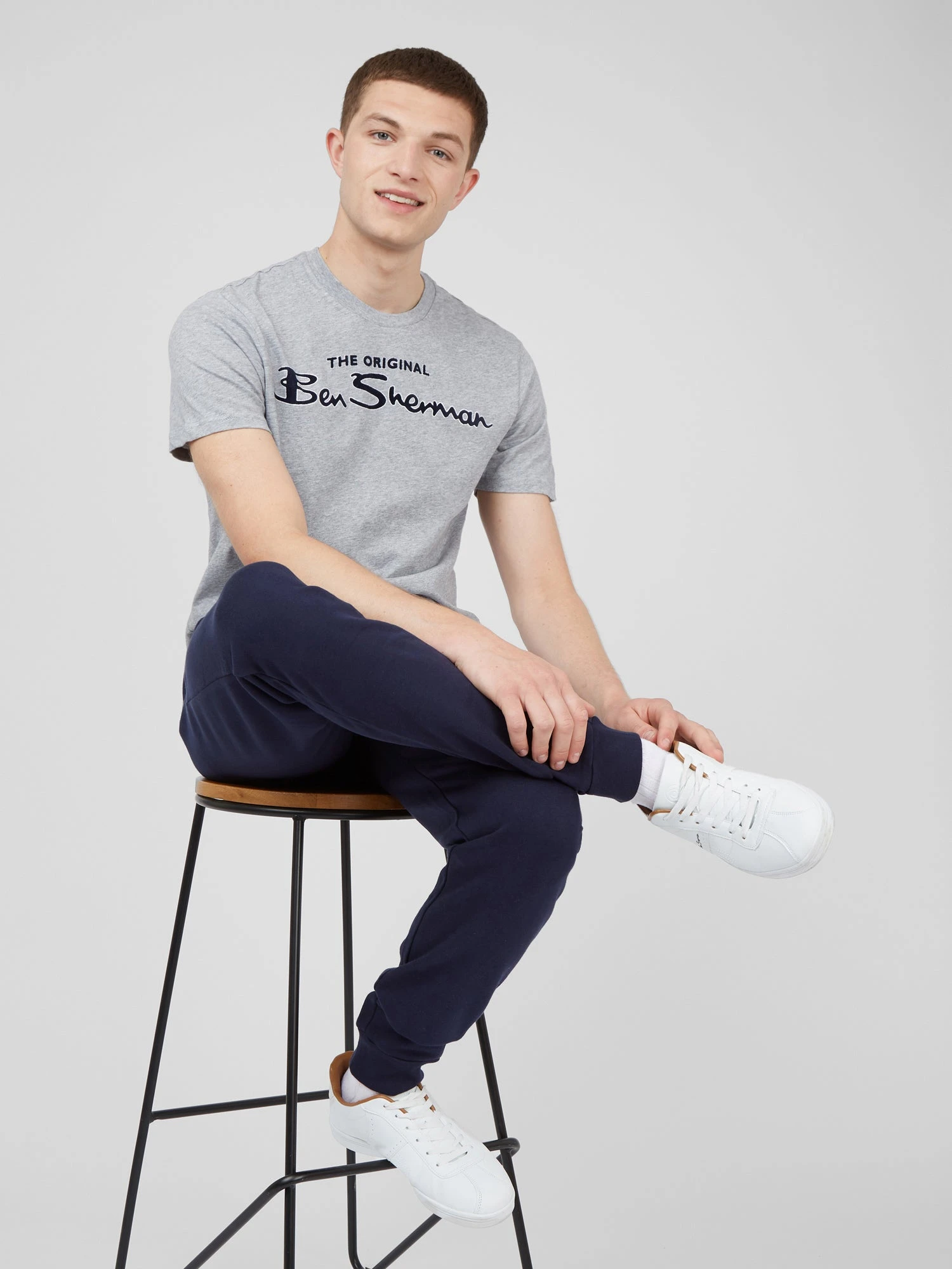 Baird Loungewear Signature Flock Graphic Tee - Grey 5 Baird Loungewear Signature Flock Graphic Tee - Grey