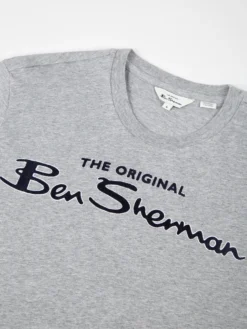 Baird Loungewear Signature Flock Graphic Tee - Grey 10 Baird Loungewear Signature Flock Graphic Tee - Grey