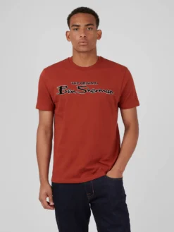 Baird Signature Flock Graphic Tee - Dark Orange Loungewear