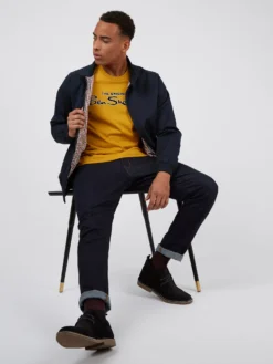 Baird Signature Flock Graphic Tee - Mustard Loungewear