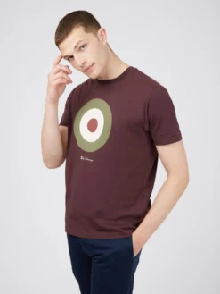 Baird Signature Target Tee - Bordeaux Loungewear