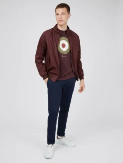 Baird Signature Target Tee - Bordeaux Loungewear