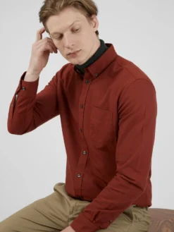 Baird Long-Sleeve Shirts Long-Sleeve Signature Oxford Shirt - Burnt Orange