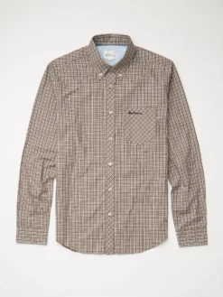 Baird Long-Sleeve Mini-Check Shirt - Hemp