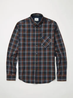 Baird Long-Sleeve Winter Madras Check Shirt - Midnight Long-Sleeve Shirts