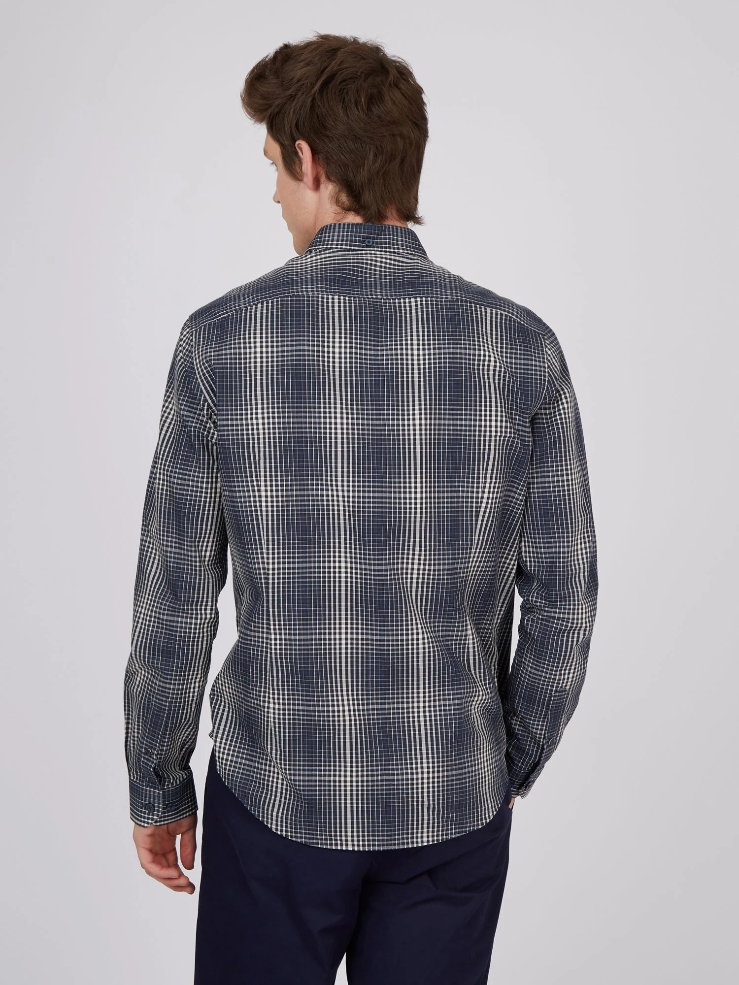 Baird Long-Sleeve Gradient Check Shirt - Ivory Long-Sleeve Shirts 4 Baird Long-Sleeve Gradient Check Shirt - Ivory Long-Sleeve Shirts