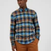 Baird Long-Sleeve Brushed Twill Check Shirt - Dark Blue 1 Baird Long-Sleeve Brushed Twill Check Shirt - Dark Blue