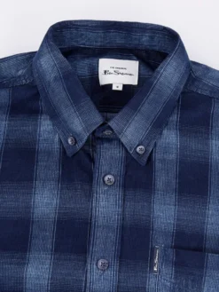 Baird Long-Sleeve Corduroy Ombre Check Shirt - Dark Blue 12 Baird Long-Sleeve Corduroy Ombre Check Shirt - Dark Blue