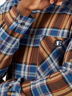 Baird Long-Sleeve Shirts B By Ben Sherman Long-Sleeve Recycled Check Shirt - Royal Blue