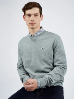 Baird Loungewear B By Ben Sherman Tricot/Loopback Sweatshirt - Steel