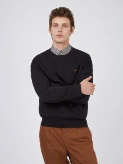 Baird B By Ben Sherman Tricot/Loopback Sweatshirt - Black Loungewear