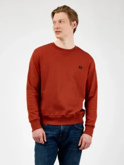 Baird B By Ben Sherman Tricot/Loopback Sweatshirt - Burnt Orange Loungewear