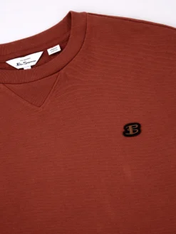 Baird B By Ben Sherman Tricot/Loopback Sweatshirt - Burnt Orange Loungewear