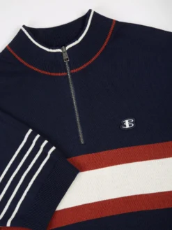 Baird B By Ben Sherman Shop B By Ben Sherman Short-Sleeve Zip-Neck Knit Polo - Marine 13 Baird B By Ben Sherman Shop B By Ben Sherman Short-Sleeve Zip-Neck Knit Polo - Marine