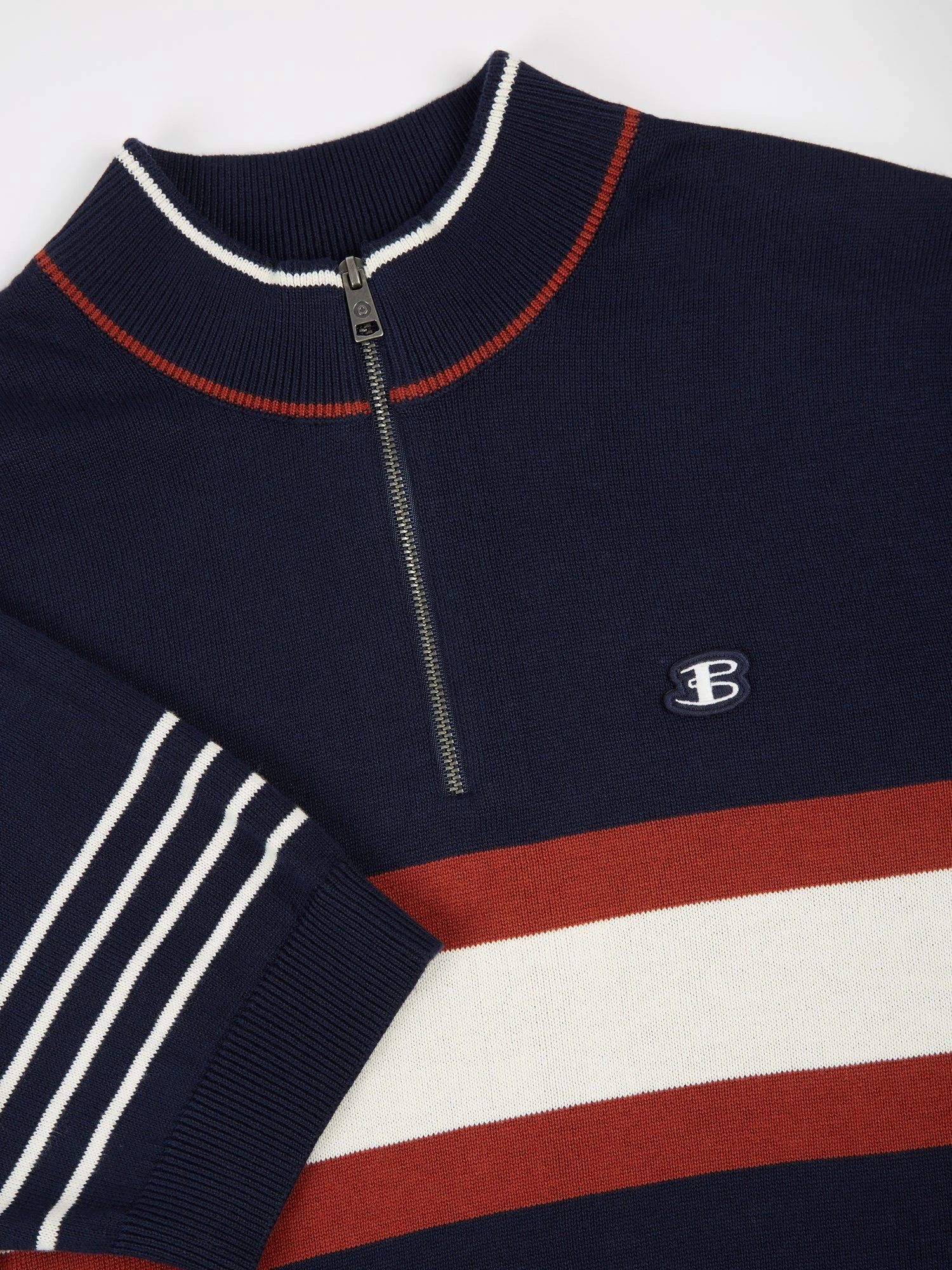 Baird B By Ben Sherman Shop B By Ben Sherman Short-Sleeve Zip-Neck Knit Polo - Marine 8 Baird B By Ben Sherman Shop B By Ben Sherman Short-Sleeve Zip-Neck Knit Polo - Marine