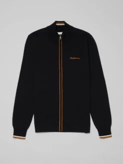 Baird Loungewear Long-Sleeve Sport Zip-Through Knit Track Top - Black