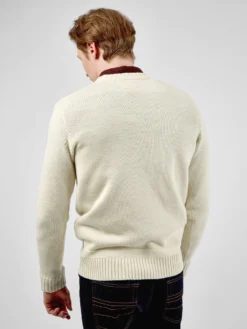 Baird Cable-Knit Crewneck Sweater - Ivory Sweaters