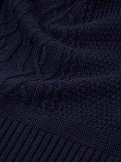 Baird Sweaters Cable-Knit Crewneck Sweater - Marine