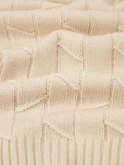 Baird Patterned Knit Roll-Neck Sweater - Ivory Sweaters